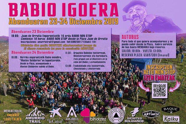 Babio Igoera Abenduaren 23-24 Diciembre 2019