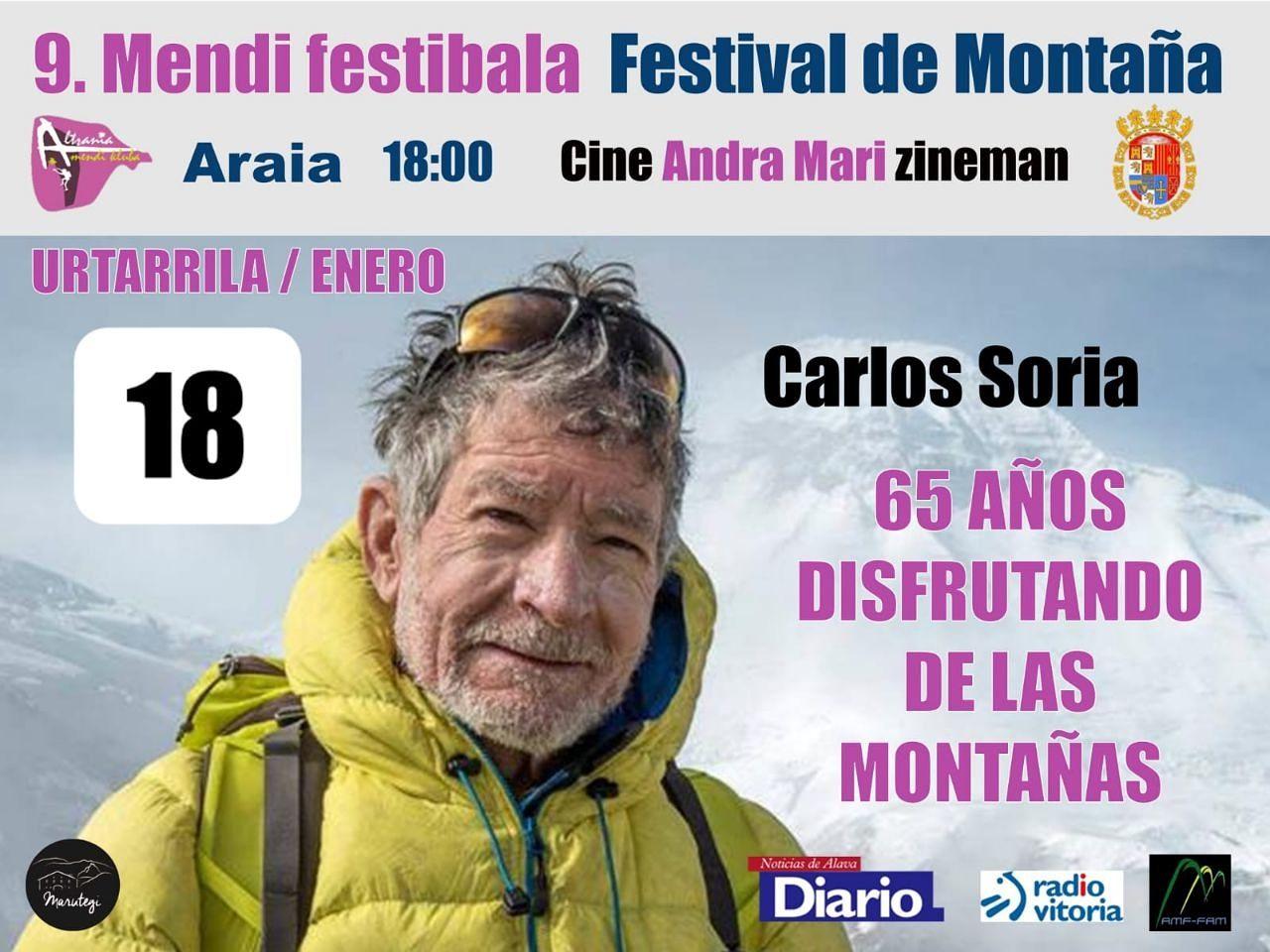 IX. FESTIVAL DE MONTAÑA EN ARAIA. 18 DE ENERO CARLOS SORIA