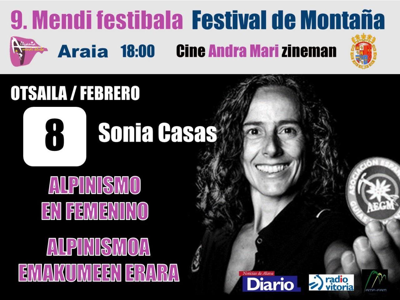 SONIA CASAS. ALPINISMO EN FEMENINO. 8 DE FEBRERO EN ARAIA